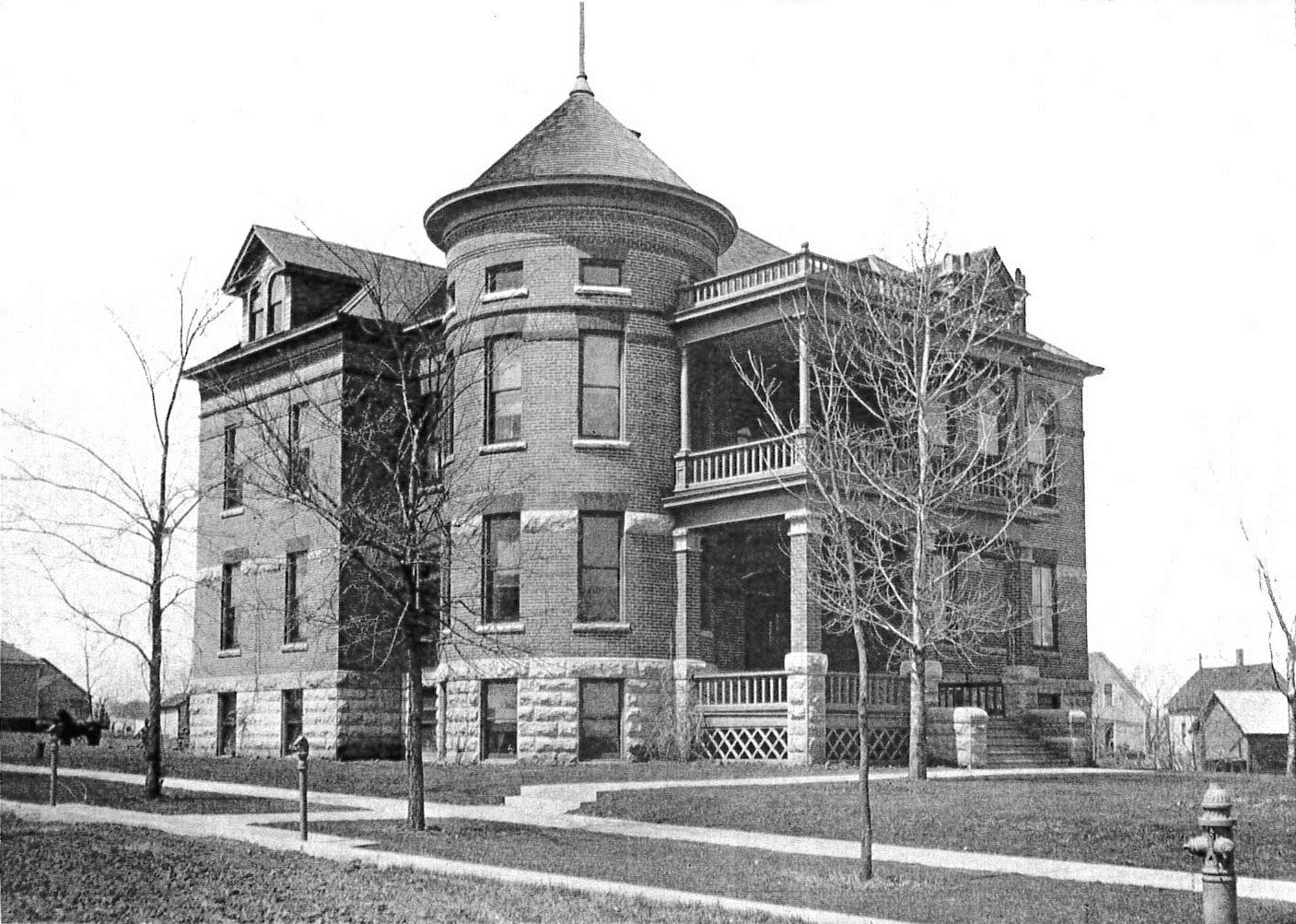 An old black and white photo of the home for Aged Women