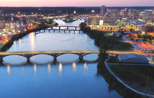 Bridge. Downtown Cedar Rapids